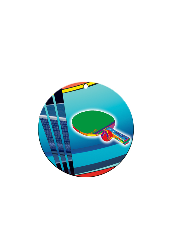 PATIKIL 2 Médailles Ping Pong Or - Médailles Table Tennis Avec Ruban Bleu Jaune Pour Compétitions Et Fêtes Sportives